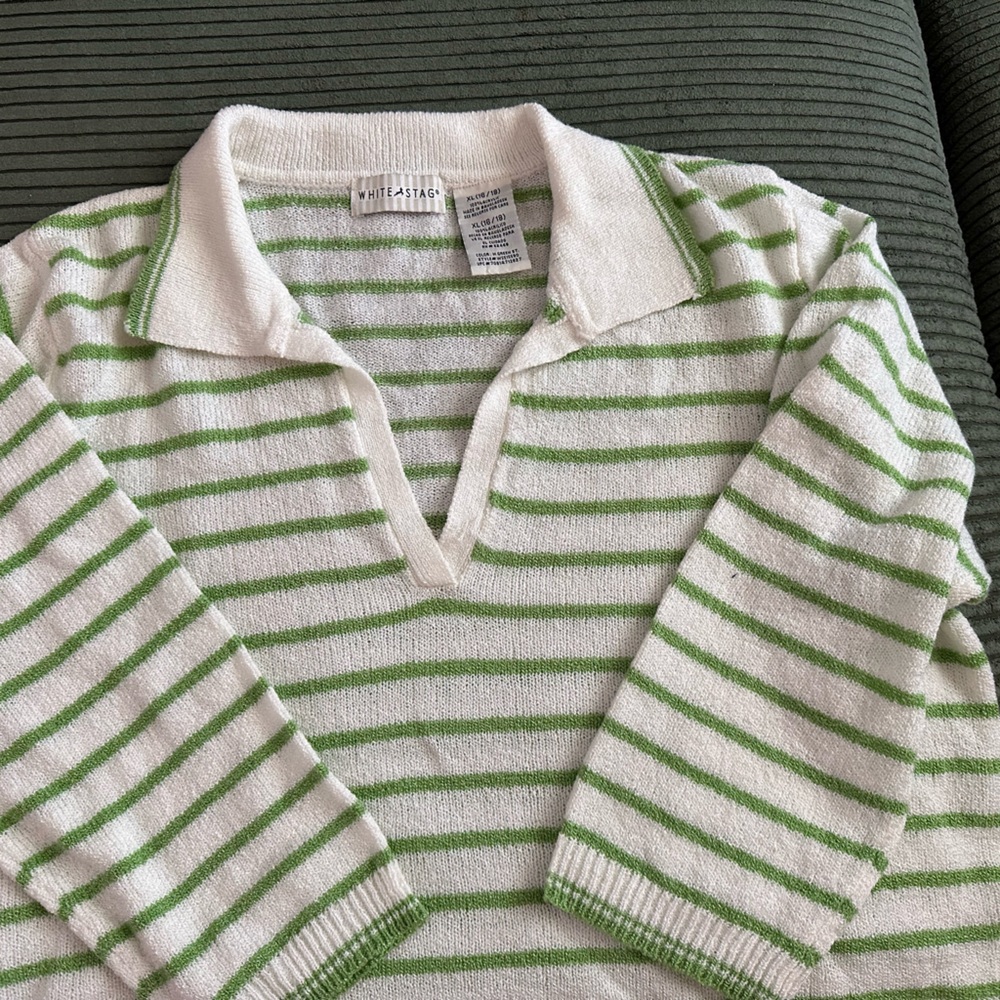 White V-Neck Sweater